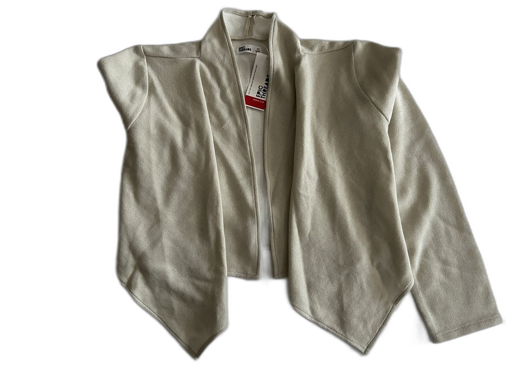 Epic Threads Metallic Drape-Front Jacket, Gold XL