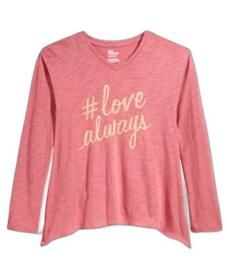 Epic Threads Girls Graphic-Print T-Shirt Mauve wood L