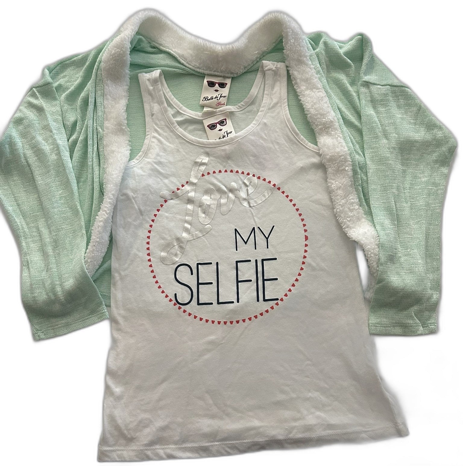 Belle duJour 2-Pc. Floral-Print Tank Top High-Low Sweater XL