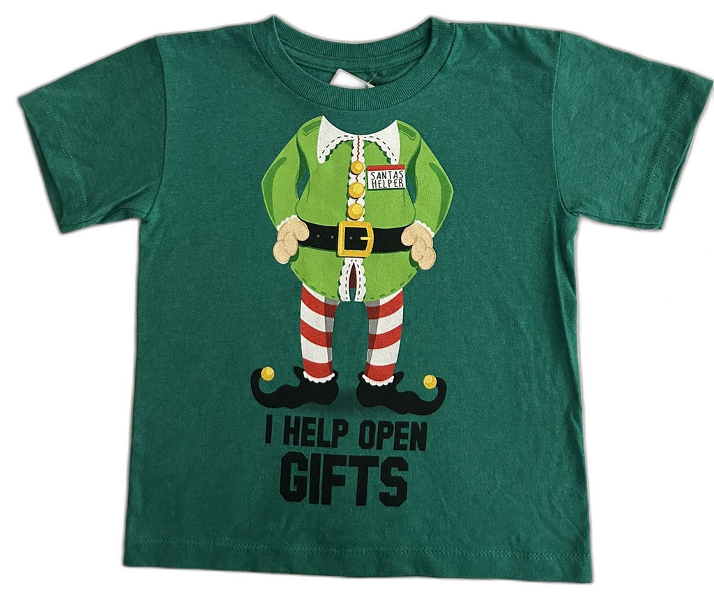 Jem I help open gift Graphic-Print T-Shirt, Toddler Green