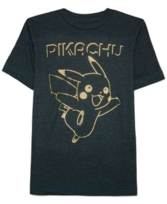 Jem Pokémon Pikachu Graphic-Print T-Shirt, Black Turquoise S