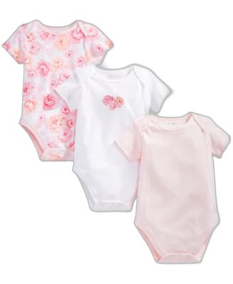 First Impressions Baby Girl 3-Pack Bodysuits