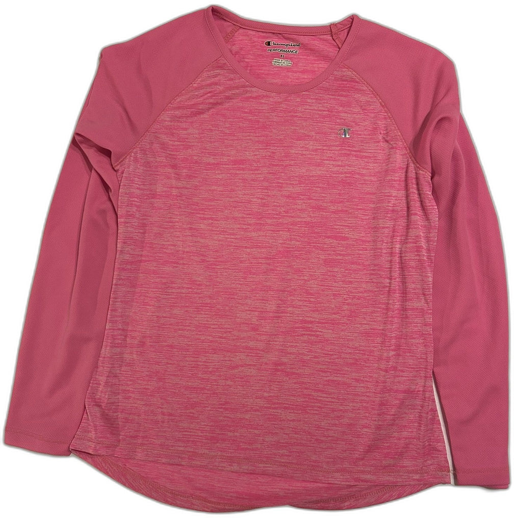 Champion Girls Space-Dye Mesh Raglan Sugar Plum Space Dye XL