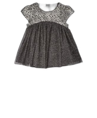 First Impressions 2-Pc. Brocade Tulle Tunic Le Deep Black 12 months