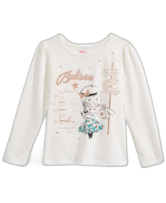 Epic Threads Little Girls Graphic-Print T- Holiday Ivory 3T