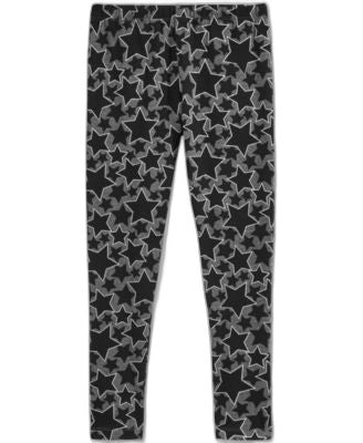 Epic Threads Girls Star-Print Leggings Dark Grey Heather S