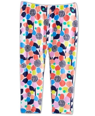 First Impressions Baby Girls Floral-Print Leggi Bright White 12 months