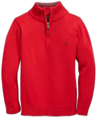 Calvin Klein Jeans Little Boys Scalar Solid Half RED