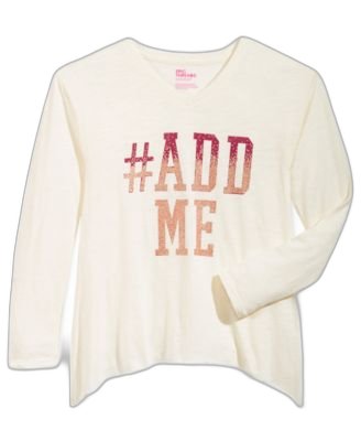 Epic Threads Graphic-Print T-Shirt, Big Girl  Holiday Ivory Add Me