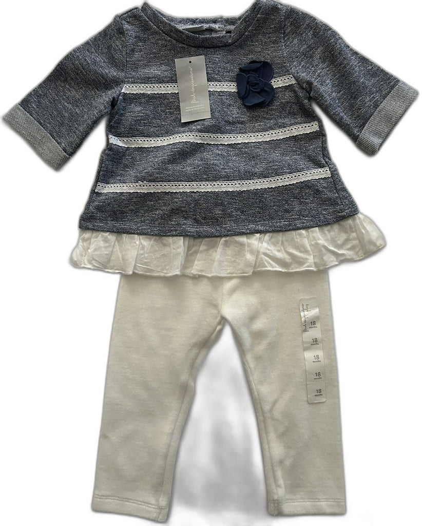 First Impressions 2-Pc. Marled Tunic Leggings Shark Eye 18 months
