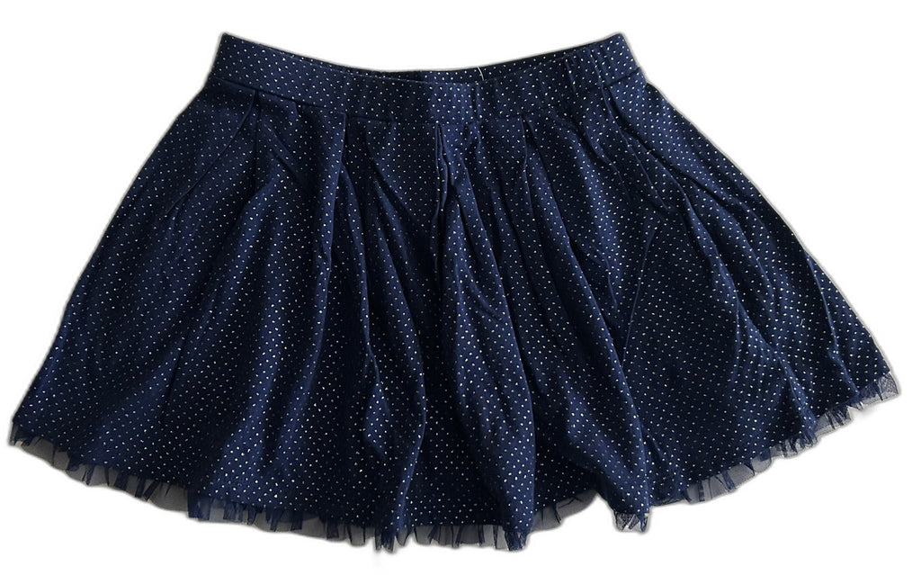 Epic Threads Glitter Pleated Skirt, Little Blue Print 6X