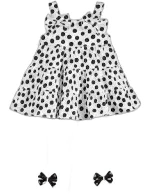 First Impressions Baby Girls 2-Piece black Dot T Deep Black 24 months