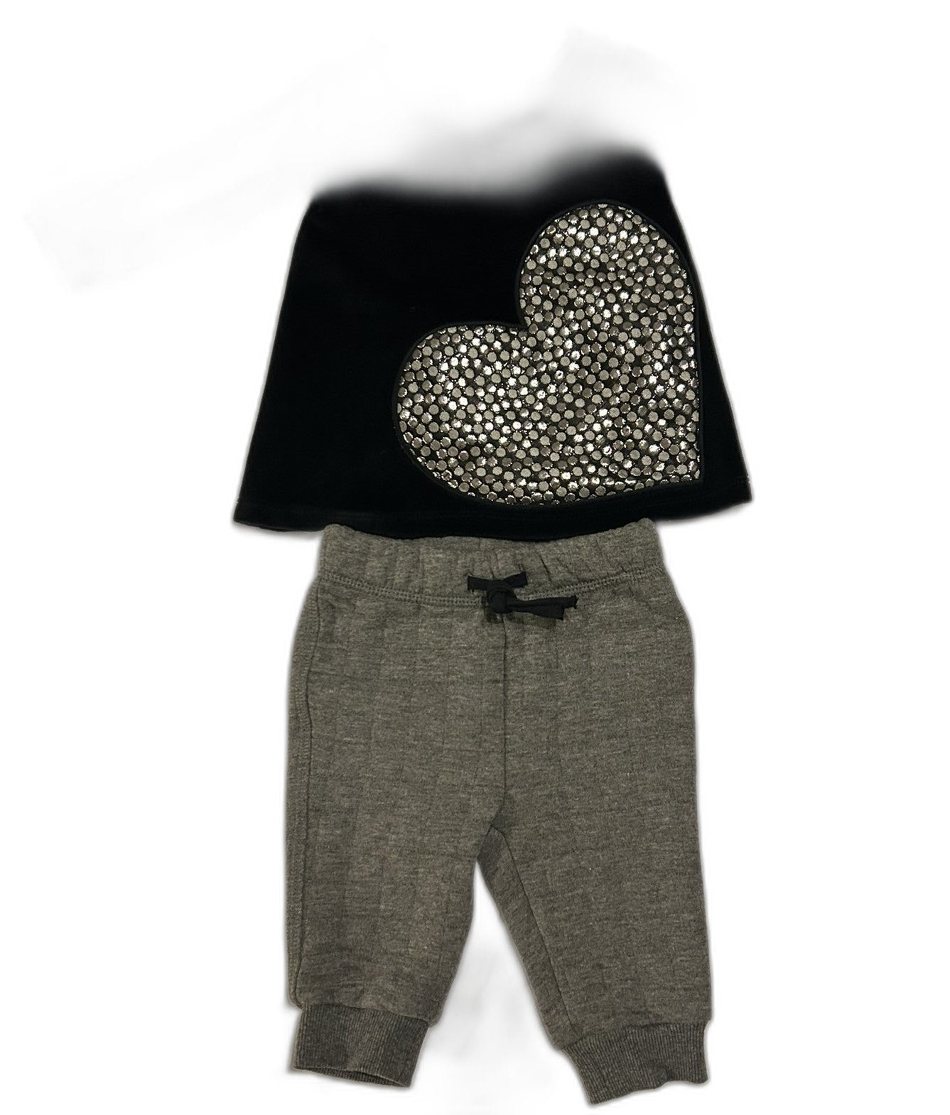 First Impressions Baby Girls 2-Pc. Heart Tunic Angel black 0-3 months