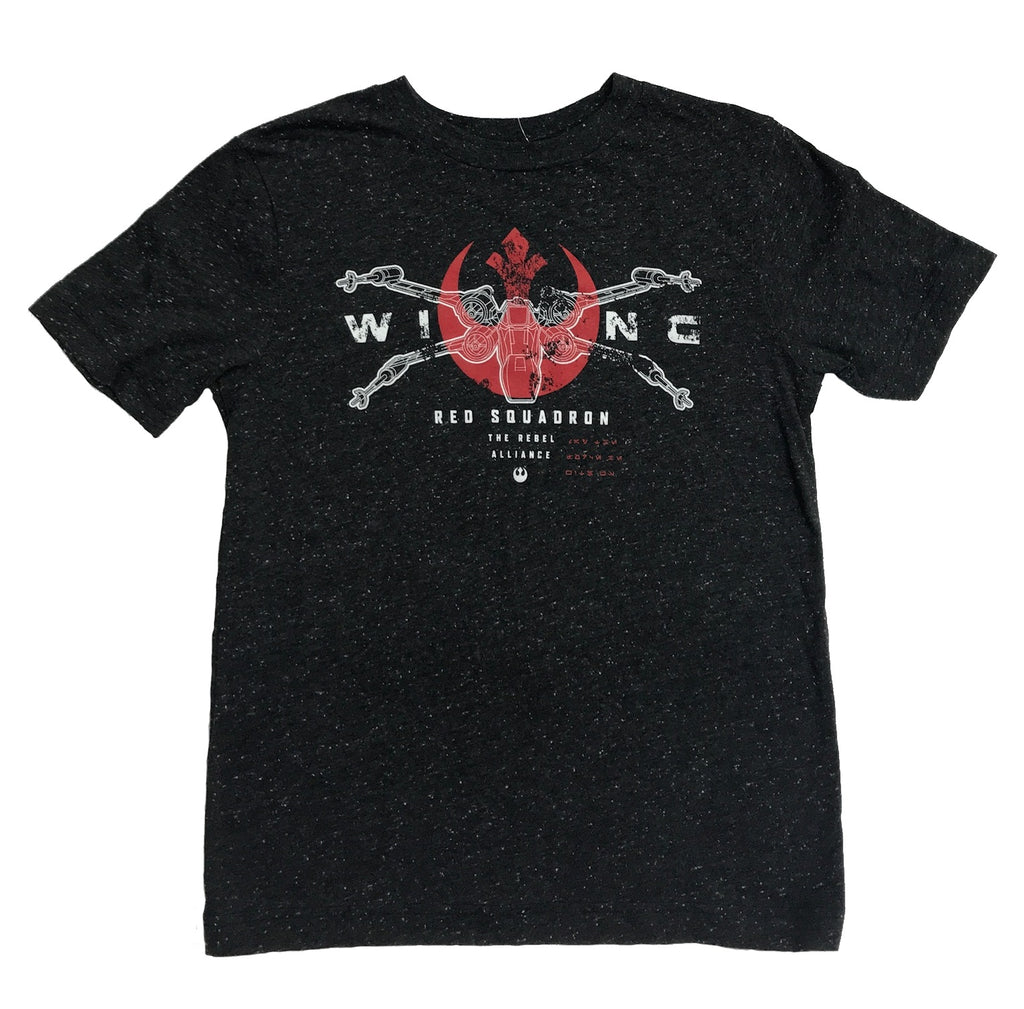 Star Wars Rebel Wing T-Shirt, Big Boys Charcoal S