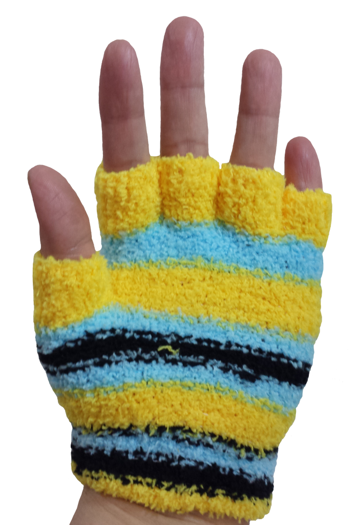 Boys' and Girls' fall & Winter Solid Knitted Half Finger Mittens ,Typing & Riding Gloves
