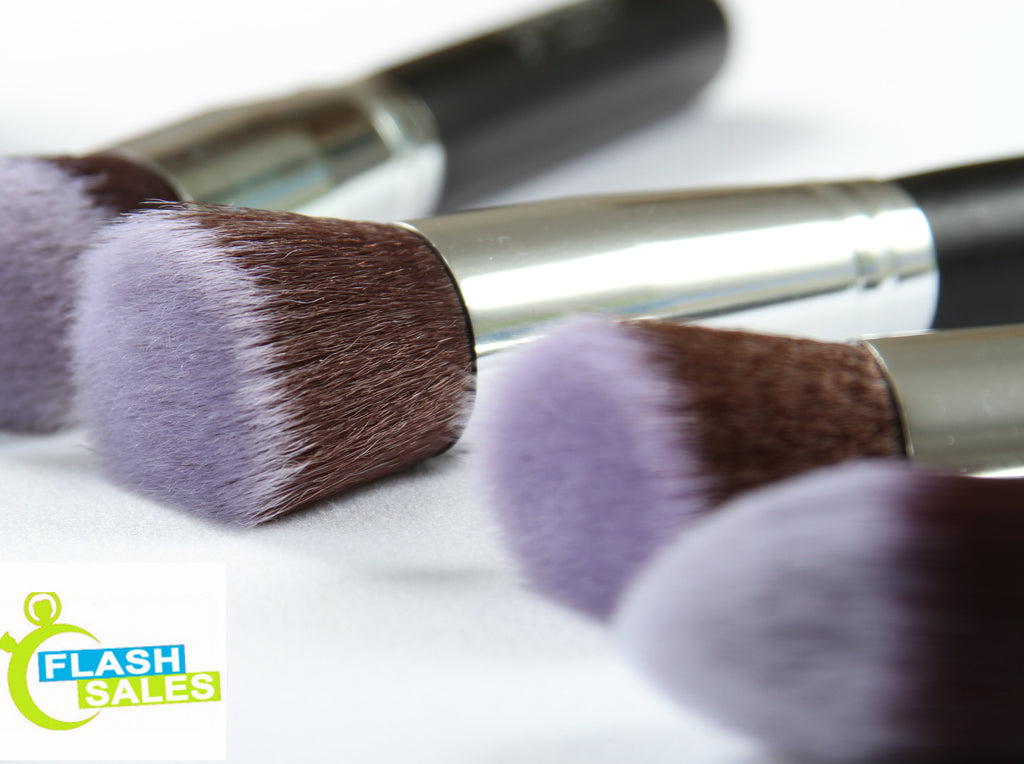 Premium Synthetic Kabuki Cosmetic Makeup Brush Set -Foundation,Powder, Blending Blush Bronzer, Concealer Contour, Eye Shadow Makeup Brushes Kit (10PCs, Black Sliver)